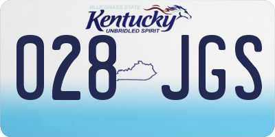 KY license plate 028JGS