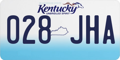 KY license plate 028JHA