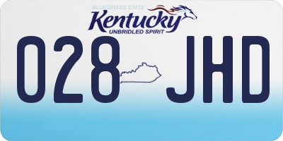 KY license plate 028JHD