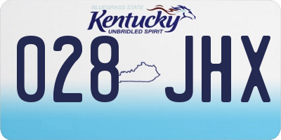 KY license plate 028JHX