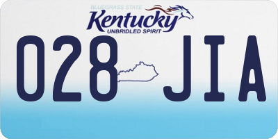 KY license plate 028JIA