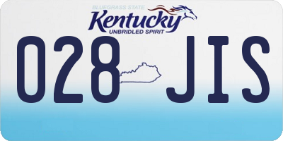 KY license plate 028JIS