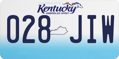 KY license plate 028JIW