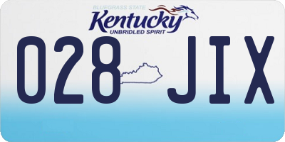 KY license plate 028JIX
