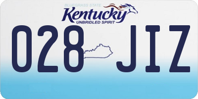 KY license plate 028JIZ