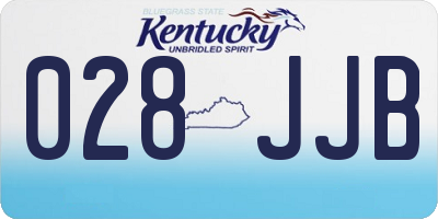 KY license plate 028JJB