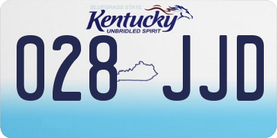 KY license plate 028JJD