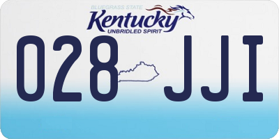 KY license plate 028JJI
