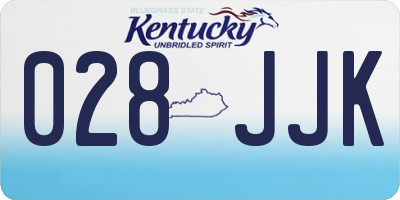 KY license plate 028JJK