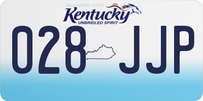 KY license plate 028JJP