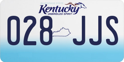 KY license plate 028JJS