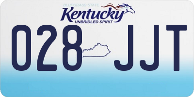 KY license plate 028JJT