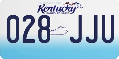 KY license plate 028JJU