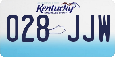 KY license plate 028JJW