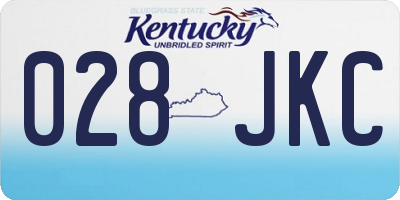 KY license plate 028JKC