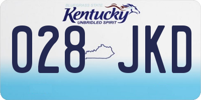 KY license plate 028JKD