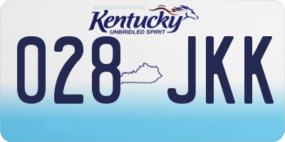 KY license plate 028JKK