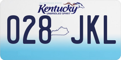 KY license plate 028JKL