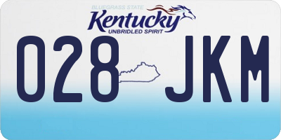 KY license plate 028JKM