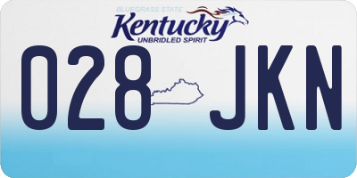 KY license plate 028JKN