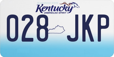 KY license plate 028JKP