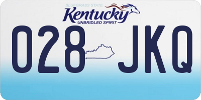 KY license plate 028JKQ