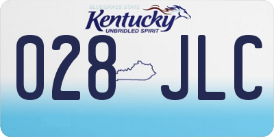 KY license plate 028JLC
