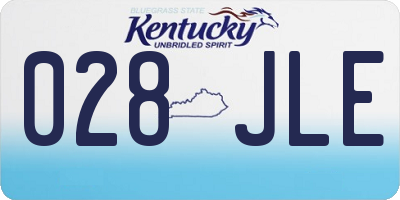 KY license plate 028JLE