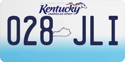 KY license plate 028JLI