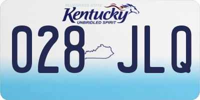 KY license plate 028JLQ