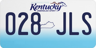 KY license plate 028JLS