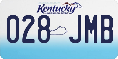 KY license plate 028JMB