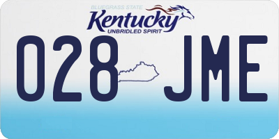 KY license plate 028JME