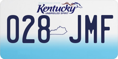 KY license plate 028JMF
