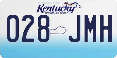 KY license plate 028JMH
