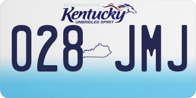 KY license plate 028JMJ