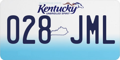 KY license plate 028JML