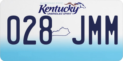 KY license plate 028JMM