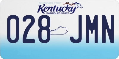 KY license plate 028JMN