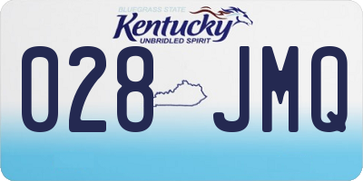 KY license plate 028JMQ