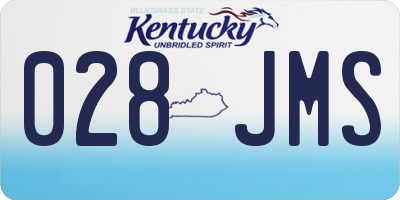 KY license plate 028JMS