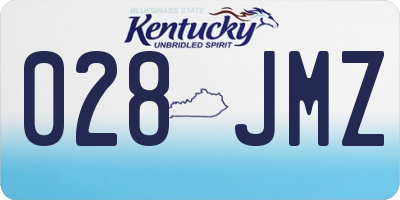 KY license plate 028JMZ