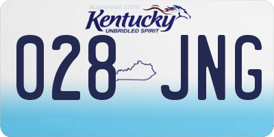 KY license plate 028JNG