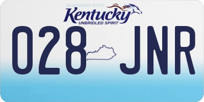 KY license plate 028JNR