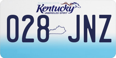 KY license plate 028JNZ
