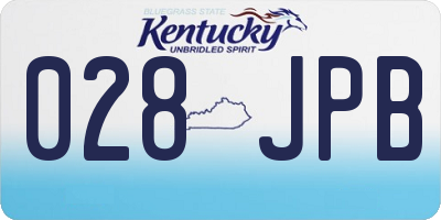KY license plate 028JPB