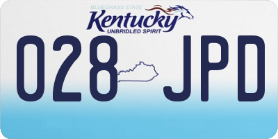 KY license plate 028JPD