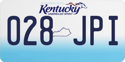 KY license plate 028JPI
