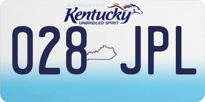 KY license plate 028JPL