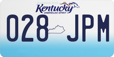 KY license plate 028JPM